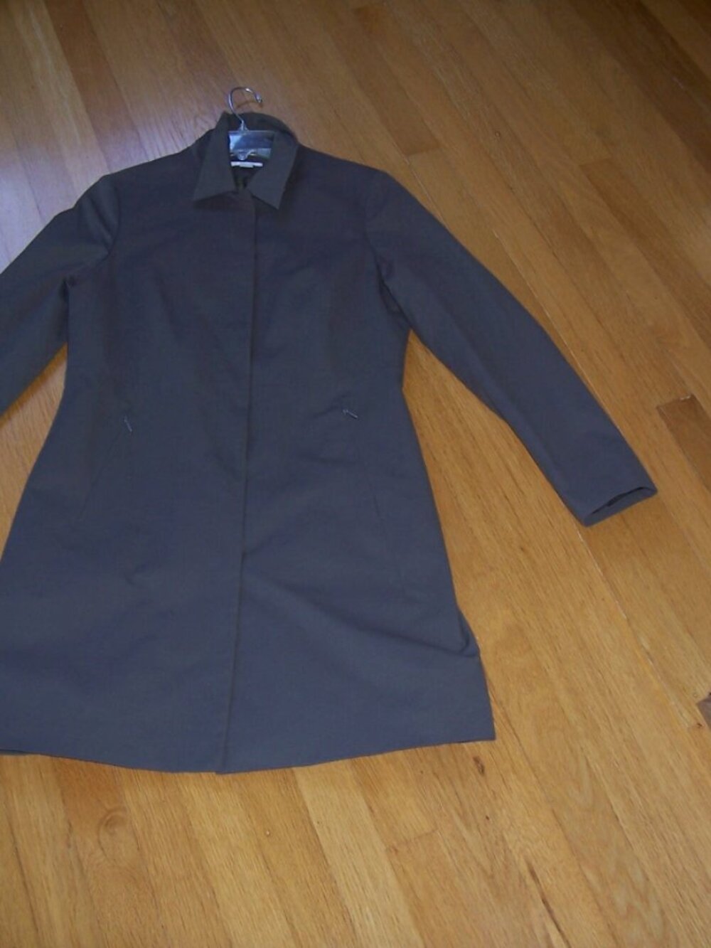 Halogen Womn's Tan Light Weight Trench Coat Size M See Measurements Belowe